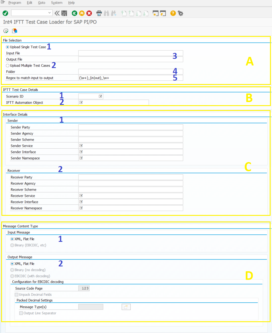 Test Case Loader Screen