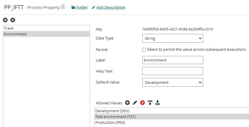 Dell Boomi Process Property - PP_IFTT-Environment