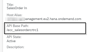 Creating the configuration object for SAP API Management