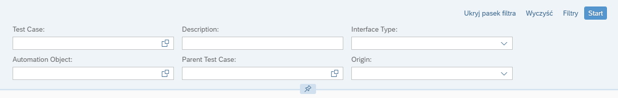 Test Cases Filter form